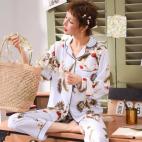 PIJAMA LANH XUẤT KHẨU LÁ DỪA