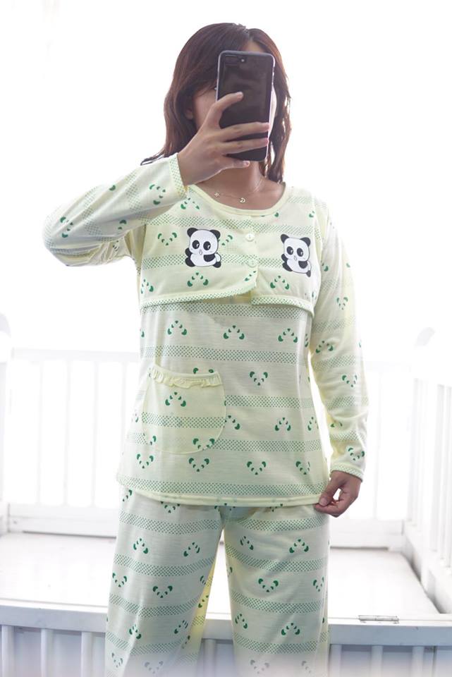 BỘ CHO CON BÚ COTTON THÔ HÌNH GẤU CHẤM KẺ NGANG